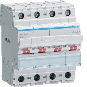 Hager Ραγοδιακόπτης 40Α 4P (SBN440)