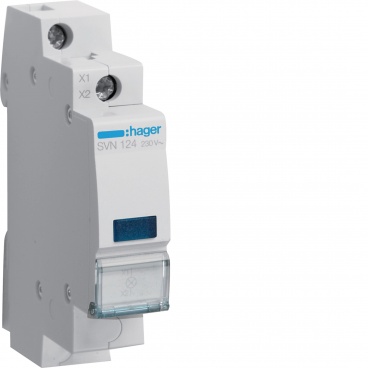 Hager Ενδεικτική Λυχνία Ράγας LED Μπλε (SVN124)