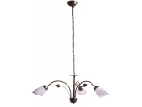 Arkolight Φωτιστικό Πολύφωτο 3Φ Μέταλλο Καφέ-Γυαλί Ε14 (1072-2/3)