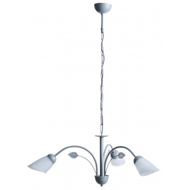 Arkolight Φωτιστικό Πολύφωτο 3Φ Μέταλλο Ασημί-Γυαλί Ε14 (1072-1/3)