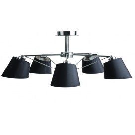 Arkolight Φωτιστικό Πολύφωτο 5Φ Μέταλλο-Αμπαζούρ Χρώμιο Ε27 (1654-3/5)