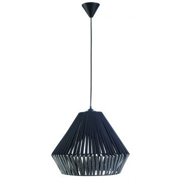 Arkolight Φωτιστικό Μονόφωτο ύφασμα Μαύρο-Γκρι Ε27 Φ40 (P986-45/40)