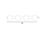 Arkolight Απλίκα 4Φωτη G9 Χρυσή Ματ (711-2/4)
