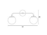 Arkolight Απλίκα Δίφωτη G9 Μαύρη Ματ (710-3/2)