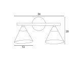 Arkolight Απλίκα Δίφωτη G9 Ασημί (1621-8/2)