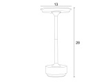 Arkolight Φωτιστικό Επαναφορτιζόμενο Led 3W 3CCT Dimmable Μαύρο Ματ (1633-3)