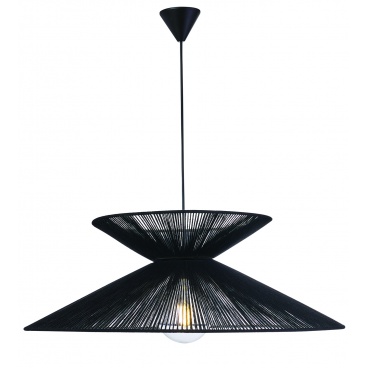 Arkolight Φωτιστικό Μονόφωτο Σχοινί Μαύρο Ε27 Φ70 (984-44/70)