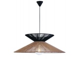 Arkolight Φωτιστικό Μονόφωτο Σχοινί Natural-Μαύρο Ε27 Φ70 (984-24/70)