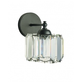 Arkolight Απλίκα Μέταλλο Μαύρο Κρύσταλλα Ε27 (551-3/Α1)