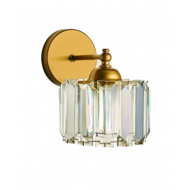 Arkolight Απλίκα Μέταλλο Χρυσό Κρύσταλλα Ε27 (551-2/Α1)