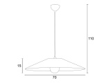 Arkolight Φωτιστικό Μονόφωτο Σχοινί Natural Ε27 Φ70 (984-2/70)
