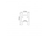 Aca Mini Μαγνητική Ράγα 24V DC 3m Μαύρη (TMS3MB)