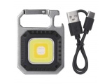 Emos Επαναφορτιζόμενος Led Φακός Μπρελόκ 750lm IP44 Ασημί-Μαύρο (P4714)