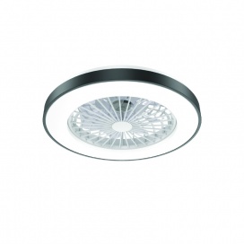 Aca Ανεμιστήρας Οροφής LED CCT 50cm DC22W 7 Πτερυγίων Μαύρος (FANOKBL10G)