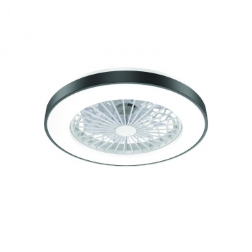 Aca Ανεμιστήρας Οροφής LED CCT 50cm DC22W 7 Πτερυγίων Μαύρος (FANOKBL10G)