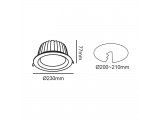 LED COB Χωνευτό Φωτιστικό VIDO 40W 100° 4000K (VIDO4040)