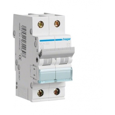 Hager Αυτόματη Ασφάλεια 25Α Καμπύλης C 6KA 2P (MCN225)