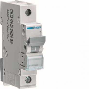 Hager Αυτόματη Ασφάλεια 25Α Καμπύλης C 6KA 1P (MCN125)