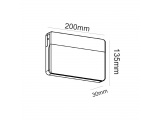 Aca LED SMD Επίτοιχη Απλίκα Σκούρο Γκρι 13W (LG1329G)