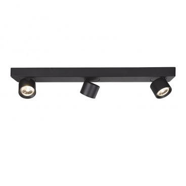 Aca Led Τρίφωτο Φωτιστικό Οροφής - Τοίχου 15W 3000K Μαύρο (RA33LEDS54BK)