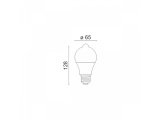 Λάμπα SMD Led Α65 9W E27 3000K με Ανιχνευτή Κίνησης (5591)