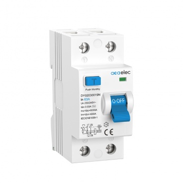 Διακόπτης Διαρροής 63A 2P 230V Κατηγορίας 30mA ΑC (DY02030019)