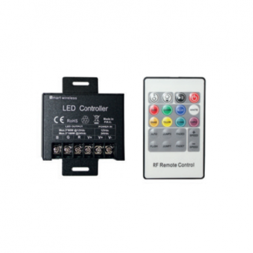 RGB Power LED Controller με τηλεχειριστήριο RF 12V 240W - 24V 480W (RGB4-RF20K)