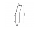 Aca Led Επιτοίχιο Φωτιστικό 6W 3000K Μαύρο (ZD80036LEDBK)
