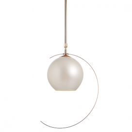 Aca Μονόφωτο Κρεμαστό Φωτιστικό Χρυσό - Περλέ (DCR17501P)