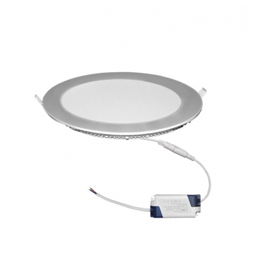 Led SMD slim panel Ø22 18W 120° 4000K Ασημί (21-018161)