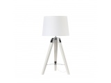 Aca Επιτραπέζιο Φωτιστικό Λευκό - Χρώμιο (TF17701ΤWCW)
