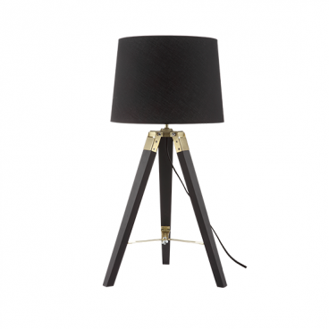 Aca Επιτραπέζιο Φωτιστικό Μαύρο - Ορειχάλκινο (TF17701ΤBBB)