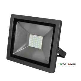 LED SMD Ανθρακί προβολέας 30W 12 - 24V DC 120° 4000K (3-330221)