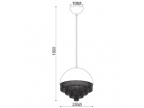 Aca Μονόφωτο Κρεμαστό Φωτιστικό Μαύρο Ø25 (DCR1711725P)
