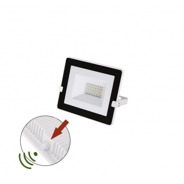 LED SMD Λευκός Προβολέας με Φωτοκύτταρο Ημέρας - Νύχτας 20W 120° 4000K (3-030201)